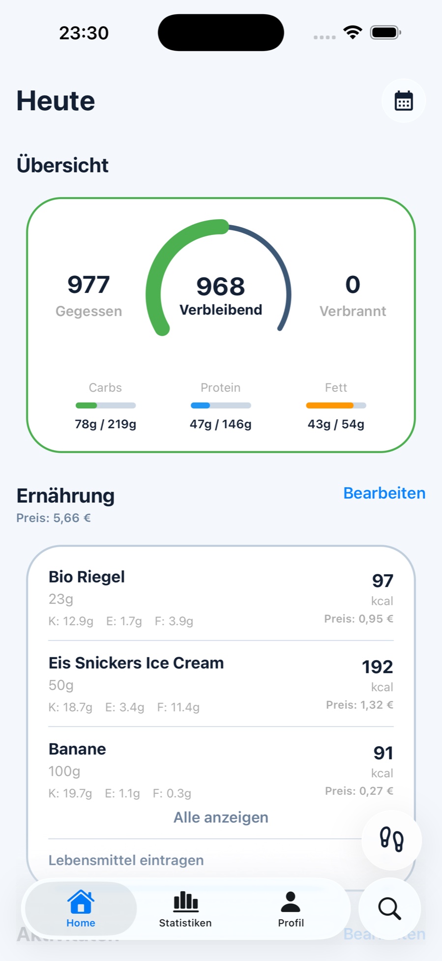Calonomy App-Vorschau