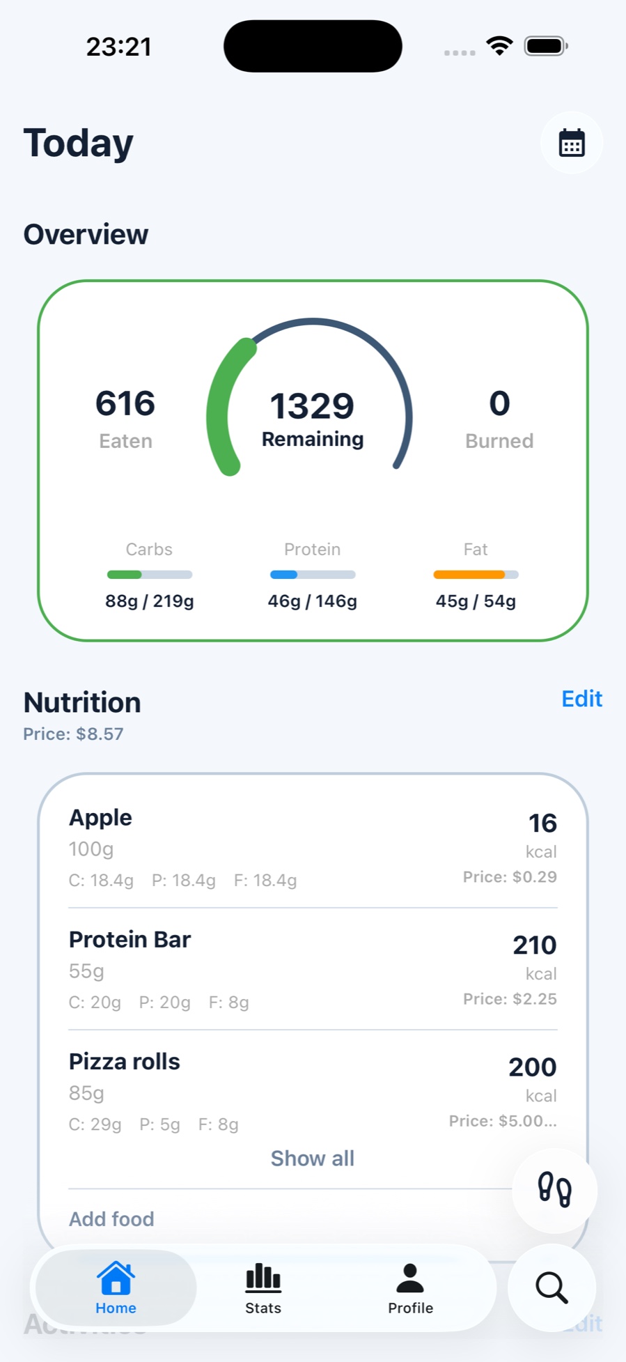Calonomy app preview